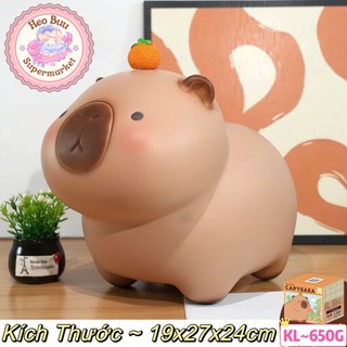 Lợn Đất , Heo Đất ,Ống Heo tiết kiệm hình Capybara chất liệu Nhựa Vinyl cao cấp chống rơi vỡ va đập