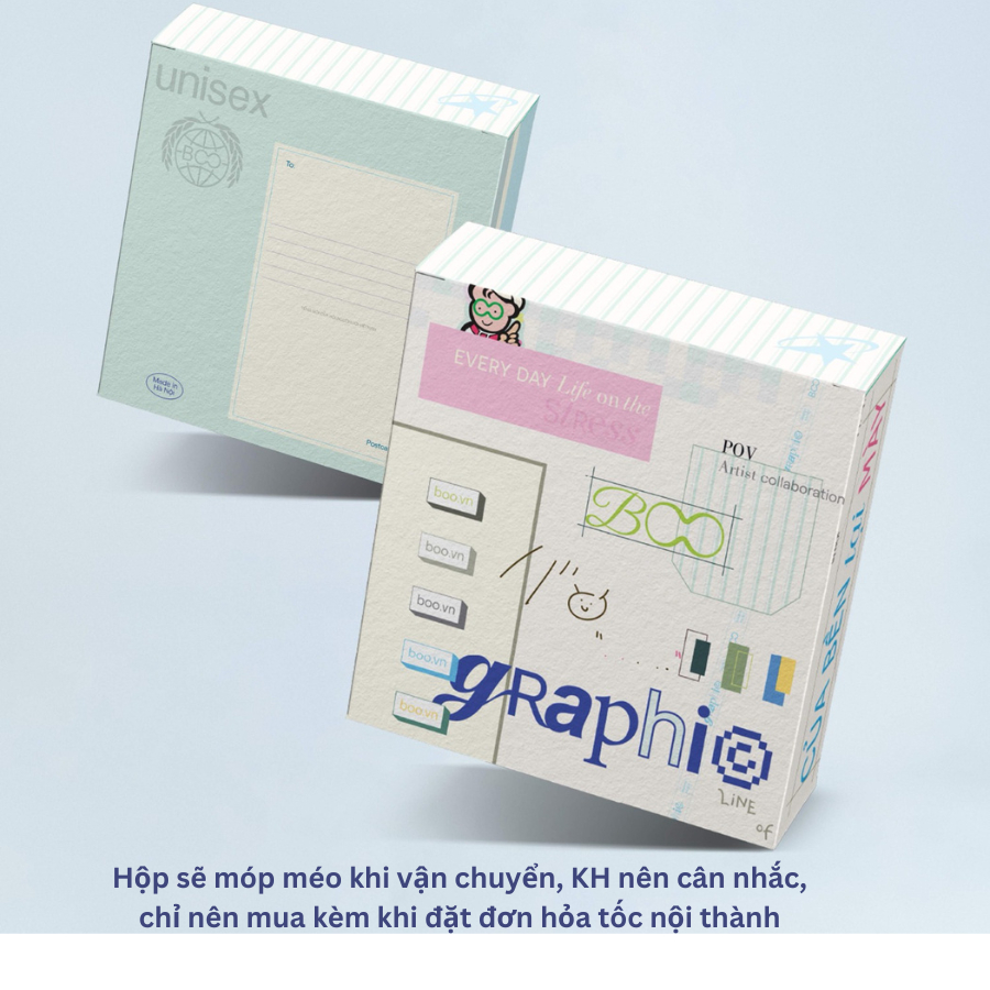 Ảnh Phụ Kiện Hộp Giấy/Túi Giấy BOO Chứa Đựng Quan Điểm Graphic Line 1