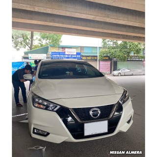 Bộ Dán Chống Xước Tapli Cửa Xe Nissan Almera - Viền Vân Da Carbon Cao Cấp( tặng 1 bộ gương cầu lồi)
