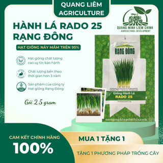 Hạt Giống Hành Lá RADO 25 (Gói 2,5g~700 Hạt) Rạng Đông, Cây Phát Triển Mạnh, Trồng Quanh Năm