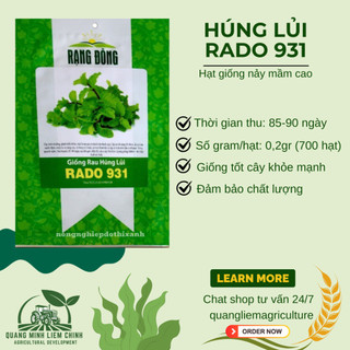 Hạt Giống Húng Lủi RADO 931 (Gói 0,2gram~700 Hạt) Rạng Đông, Thu Hoạch Nhiều Lần,Trồng Quanh Năm