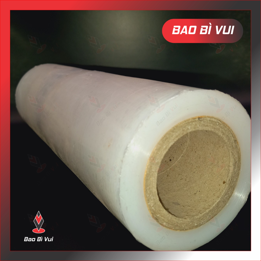 [Cuộn màng 3 kg ] Màng PE quấn máy, pallet. Màng dẻo dai chắc - BAO BÌ VUI