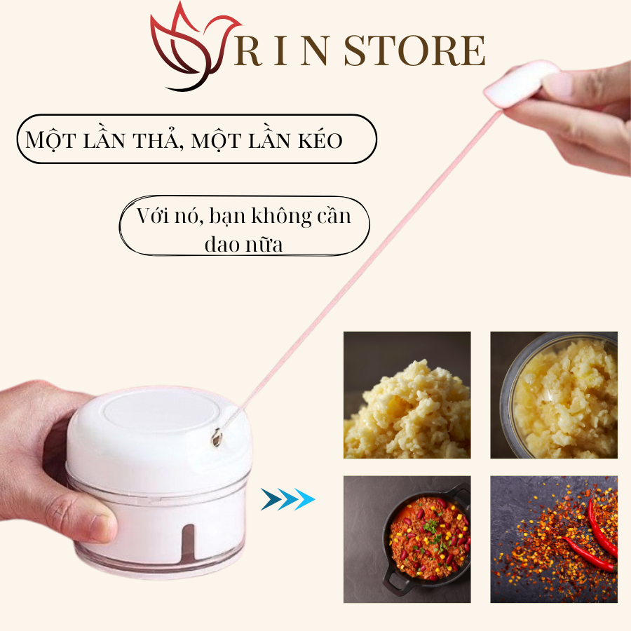Máy Xay Tỏi Ớt Cầm Tay Mini Dụng Cụ Xay Tỏi Ớt Hành Rau Củ Quả Đa Năng ...