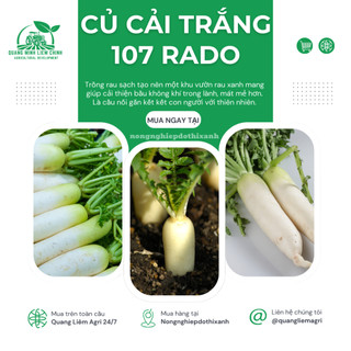 Hạt Giống Củ Cải Trắng RADO 107 (Gói 50g~4000 Hạt) Rạng Đông, Củ To Mập, Sinh Trưởng Mạnh