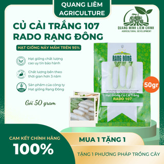 Hạt Giống Củ Cải Trắng RADO 107 (Gói 50g~4000 Hạt) Rạng Đông, Củ To Mập, Sinh Trưởng Mạnh
