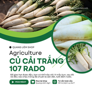 Hạt Giống Củ Cải Trắng RADO 107 (Gói 50g~4000 Hạt) Rạng Đông, Củ To Mập, Sinh Trưởng Mạnh