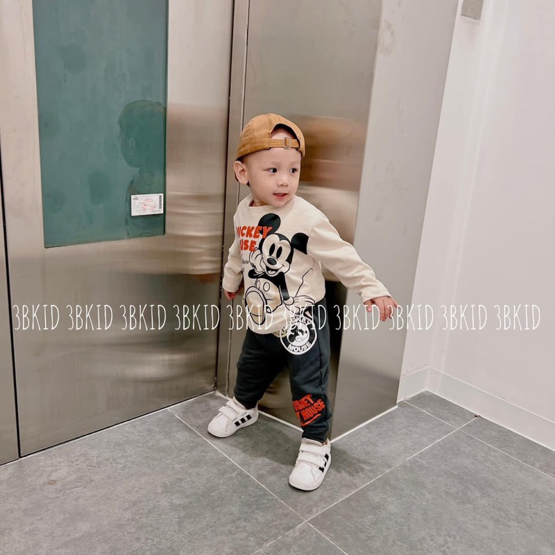 [MD167] Set bộ thun dài tay hoạ tiết mickey cho bé trai