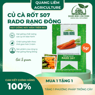 Hạt Giống Cà Rốt RADO 507 (Gói 5gram~2800 Hạt) Rạng Đông, Củ To, Dài, Sinh Trưởng Khỏe