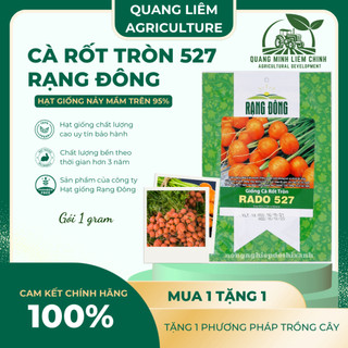Hạt Giống Cà Rốt Tròn RADO 527 (Gói 1gram~1000 Hạt) Rạng Đông, Dễ Chăm Sóc, Trồng Quanh Năm