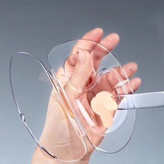 [Dụng Cụ Khay kèm thanh trộn nền] Bộ Dụng Cụ Khay trộn kem nền Mica trong suốt có nắp đậy Chính Hãng Chống Gỉ Dễ Vệ Sinh