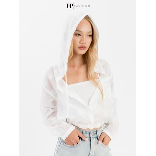 Áo Khoác Mỏng Nữ JP FASHION Có Nón Vải Voan, Áo Khoác Nữ Tay Dài Trong Suốt 10710483
