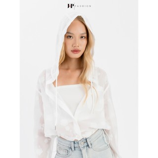 Áo Khoác Mỏng Nữ JP FASHION Có Nón Vải Voan, Áo Khoác Nữ Tay Dài Trong Suốt 10710483