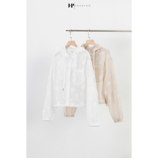 Áo Khoác Mỏng Nữ JP FASHION Có Nón Vải Voan, Áo Khoác Nữ Tay Dài Trong Suốt 10710483
