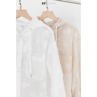 Áo Khoác Mỏng Nữ JP FASHION Có Nón Vải Voan, Áo Khoác Nữ Tay Dài Trong Suốt 10710483