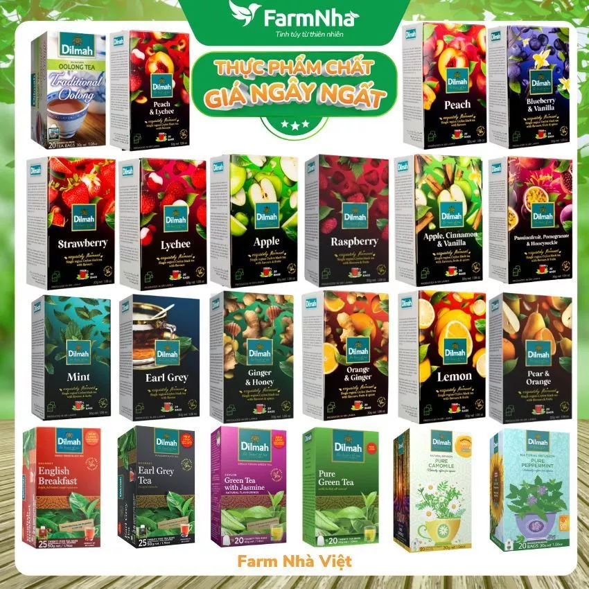 (Combo 3) Trà Dilmah Túi Lọc với Nhiều Hương Vị Tuyệt Vời - Trà Đen Ceylon Hương Trái Cây Đặc Biệt