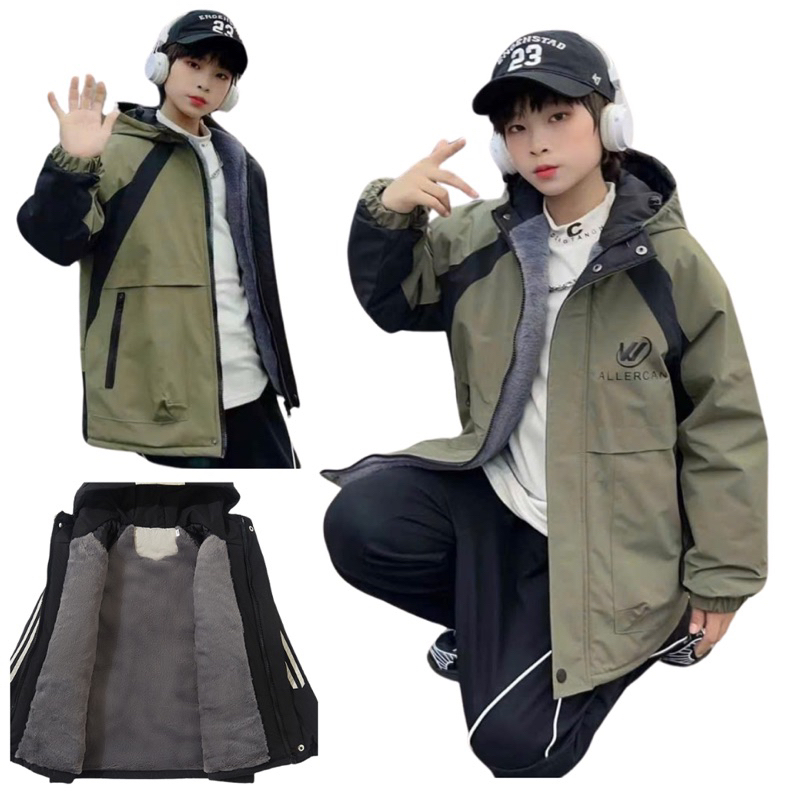 Áo khoác Lót Lông cho bé áo khoác dầy dặn cho bé trai size từ 30-5kg hàng QCCC
