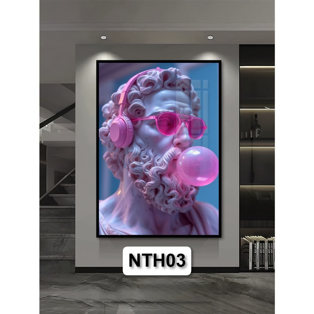 Tranh Gỗ Tráng Gương Phong Cách Nghệ Thuật Hiện Đại Decor Phòng Khách Treo Tường Decor Nhà