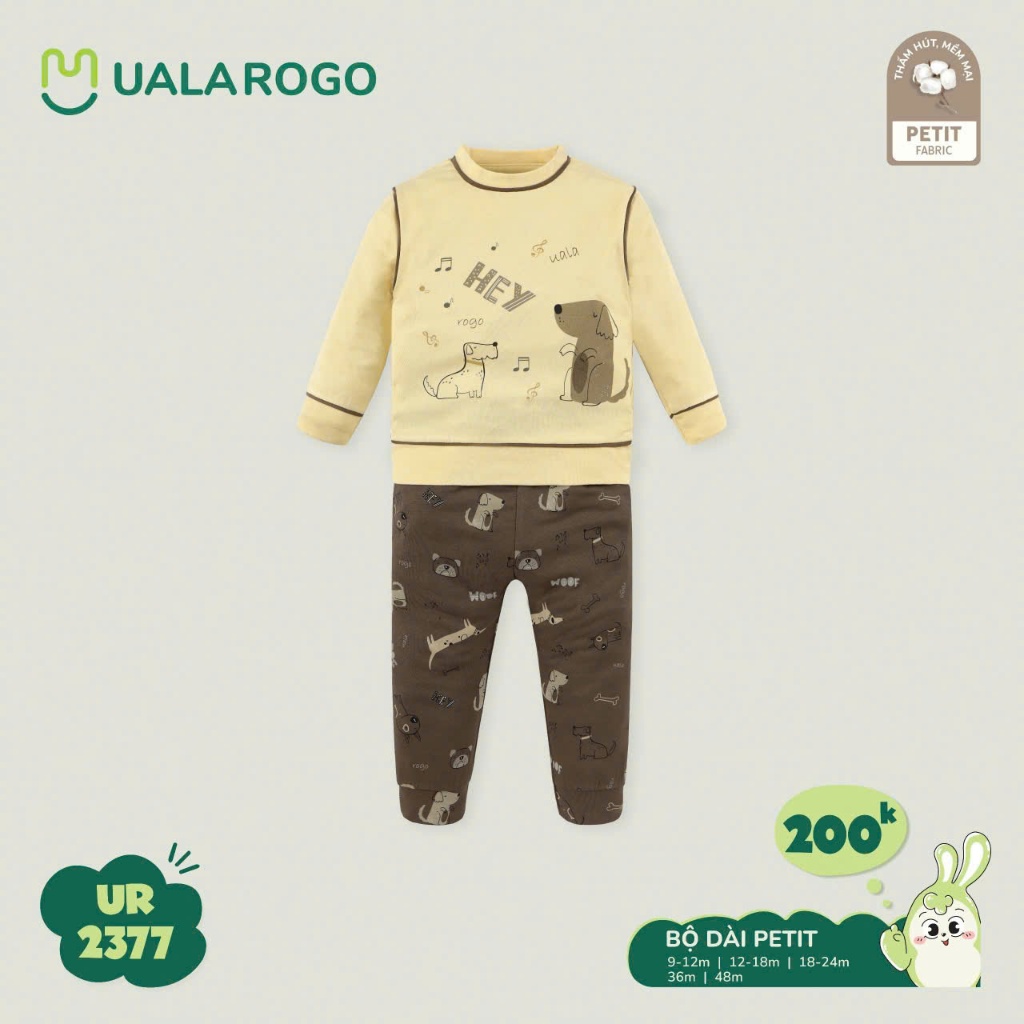 (8-17kg, 9-48M) Bộ Dài Tay Uala Cho Bé UR2098 UR2258 UR2356 UR2377 UR3541 UR3643 UR3803