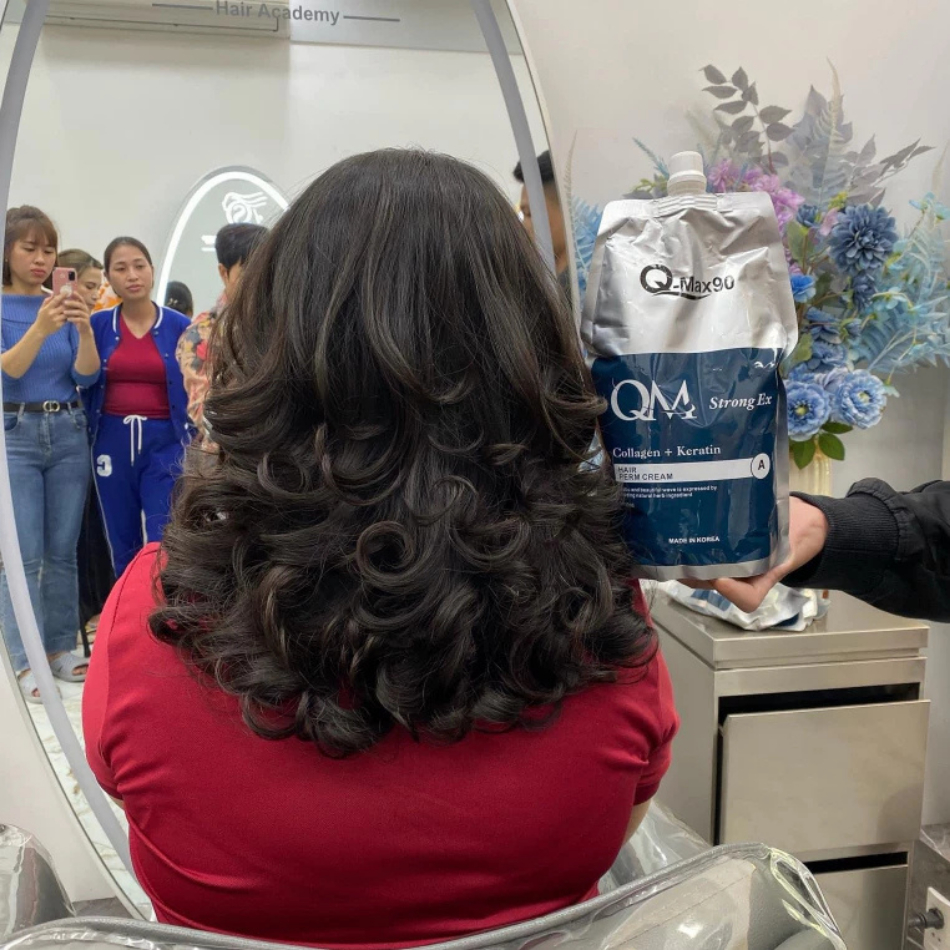 Thuốc uốn tóc Qmax90 cao cấp không quan tâm mềm hóa, được hỗ trợ kỹ thuật 24/7 | Trunghair
