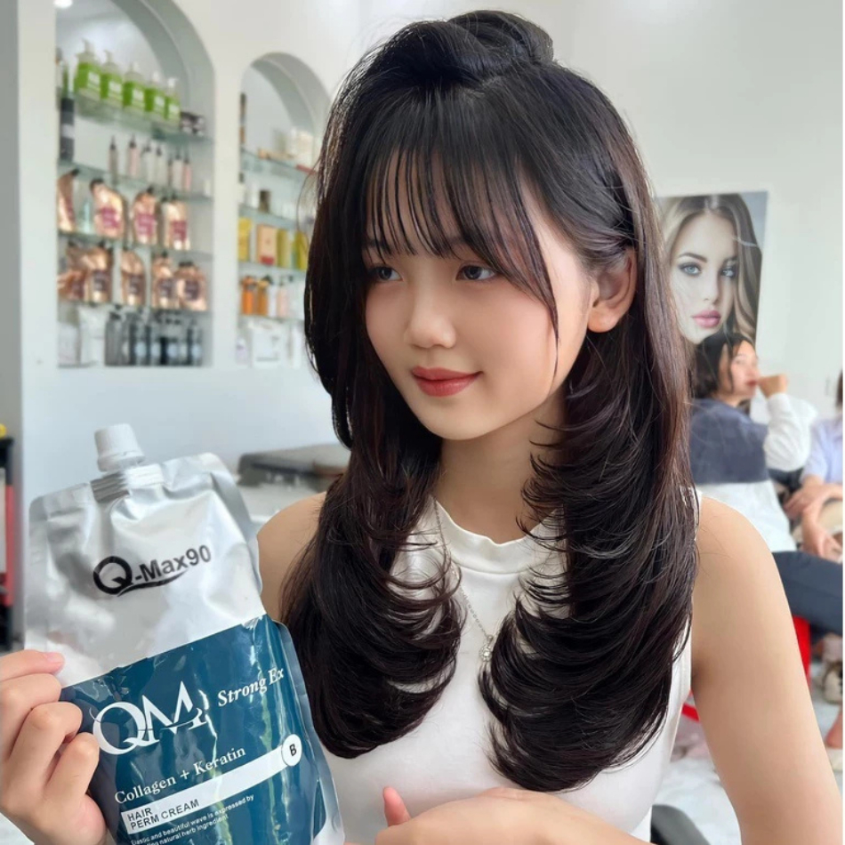 Thuốc uốn tóc Qmax90 cao cấp không quan tâm mềm hóa, được hỗ trợ kỹ thuật 24/7 | Trunghair