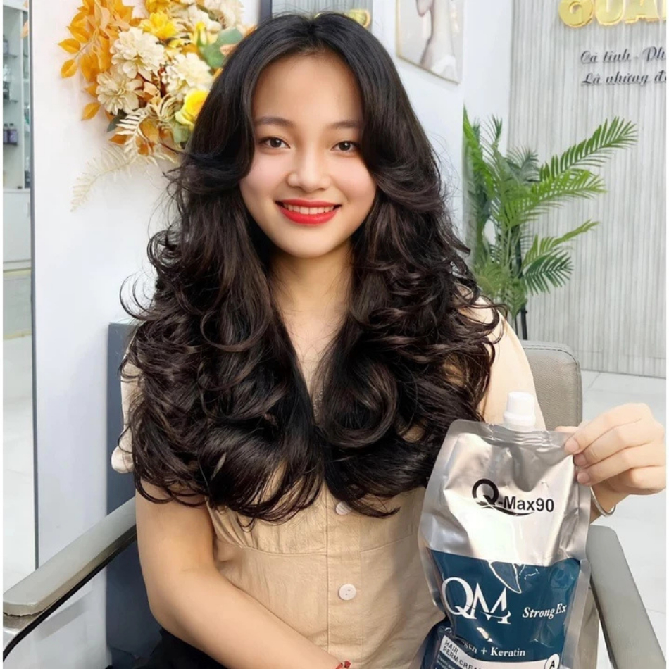 Thuốc uốn tóc Qmax90 cao cấp không quan tâm mềm hóa, được hỗ trợ kỹ thuật 24/7 | Trunghair