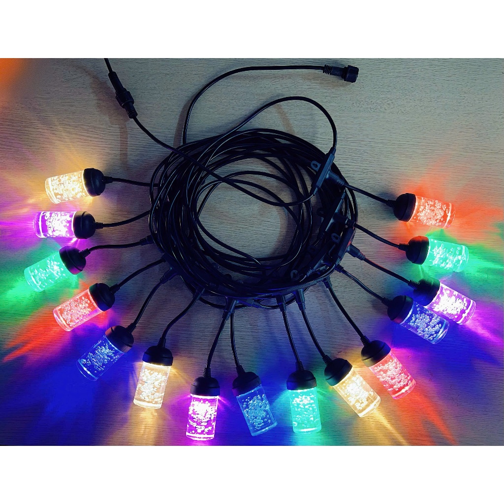 DÂY ĐÈN LED KIM CƯƠNG PHA LÊ – ĐÚC LIỀN ĐUÔI 10M - 15 BÓNG KÍN CHỐNG ...