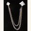 Pin cài áo Vest-Suit Brooch Đá Trắng 8466