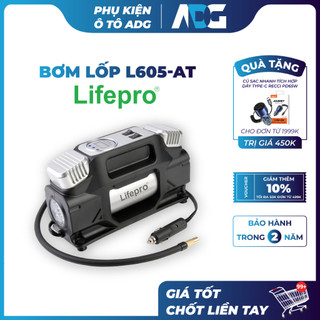 Máy bơm lốp ôtô Lifepro L605-AT bơm nhanh, khoẻ, màn hình điện tử, chế độ tự ngắt - BH 2 năm đổi mới | Phụ kiện ô tô ADG