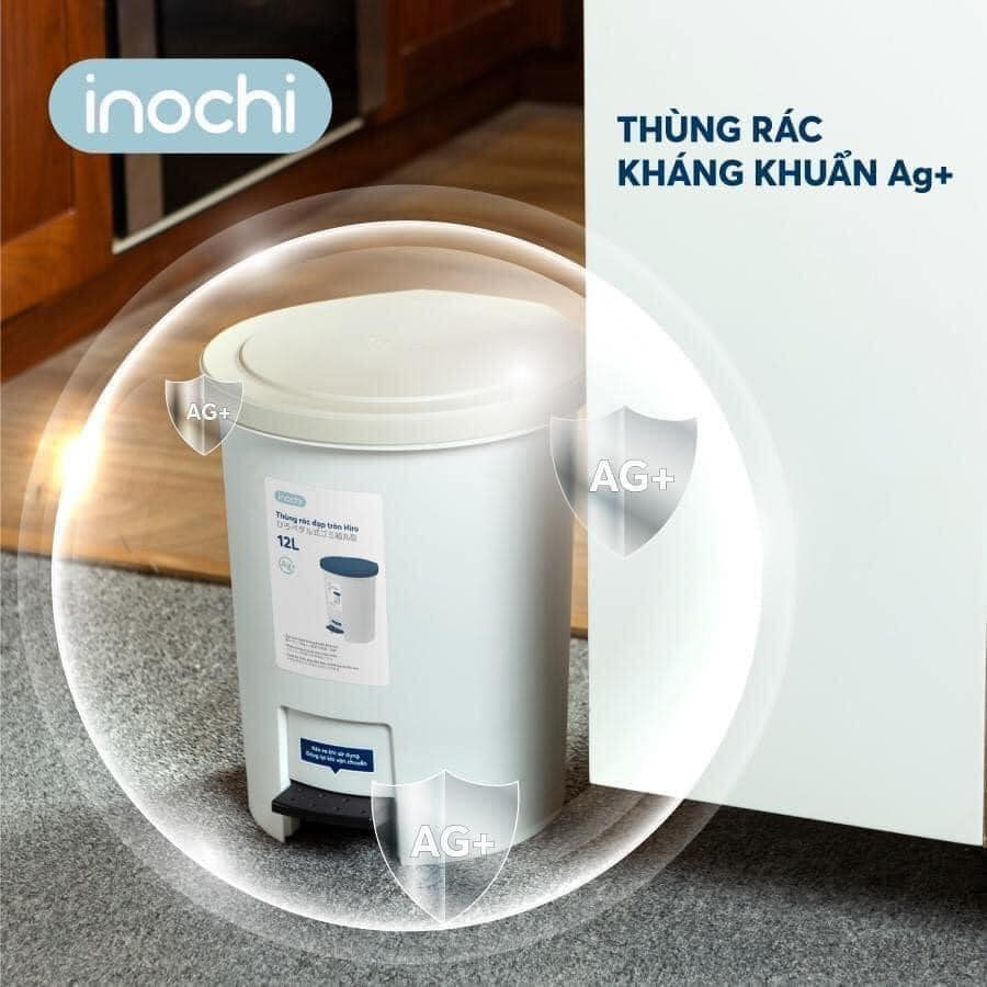 Thùng Rác Nhựa Đạp Chân Inochi Có Nắp Đậy Tròn 6 Lít Làm Sọt Rác Văn ...