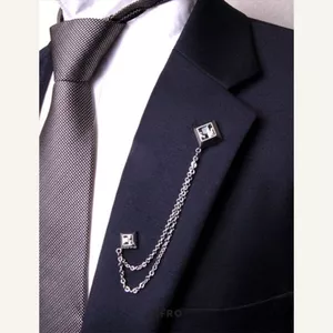 Pin cài áo Vest-Suit Brooch Đá Xám 8316