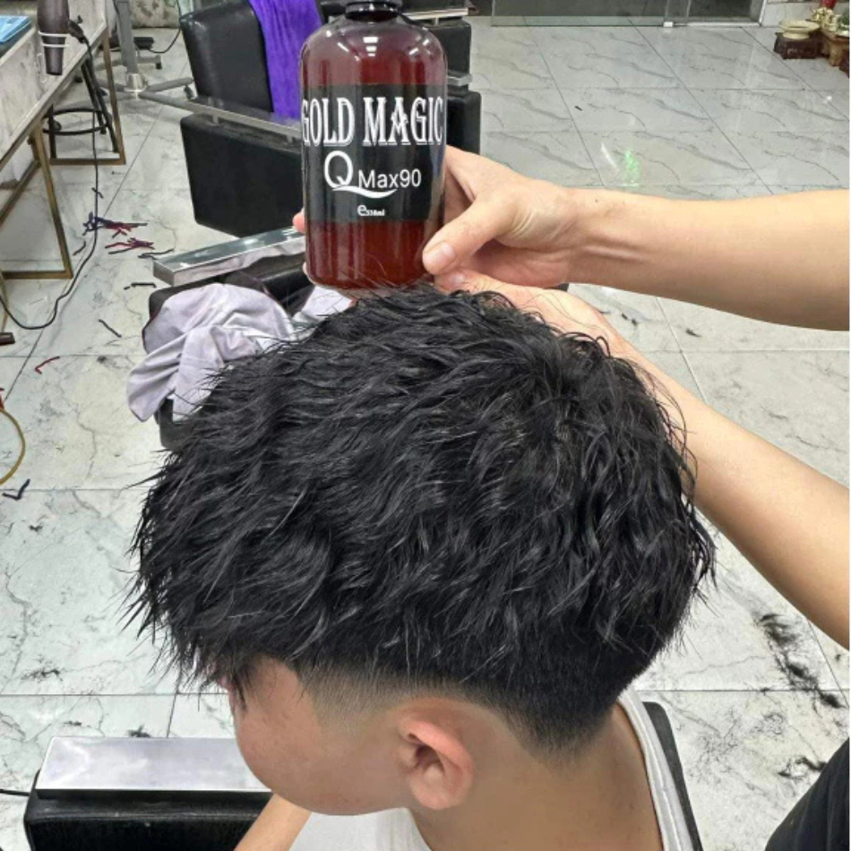 Thuốc uốn lạnh Gold Magic Qmax90, Thuốc uốn tóc đa năng siêu xoăn, sóng căng, không xù | Trunghair