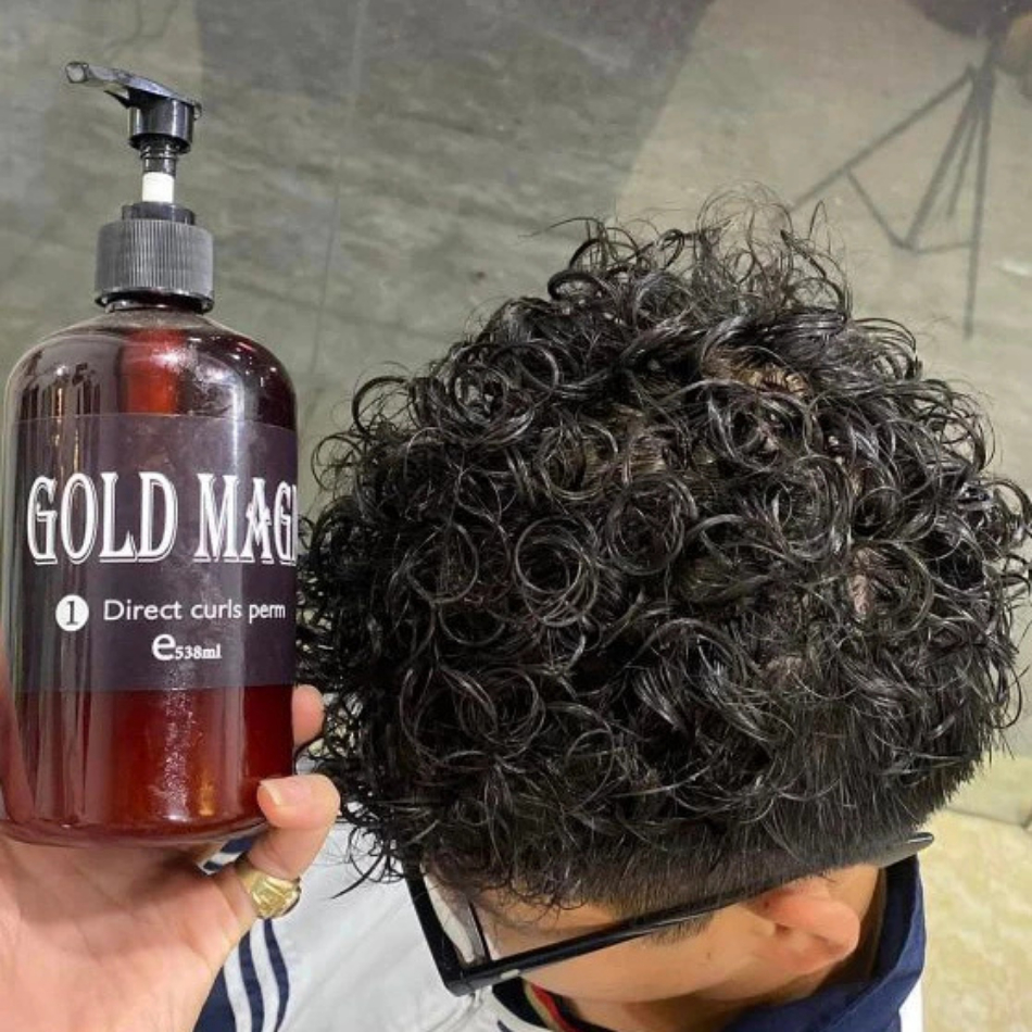 Thuốc uốn lạnh Gold Magic Qmax90, Thuốc uốn tóc đa năng siêu xoăn, sóng căng, không xù | Trunghair