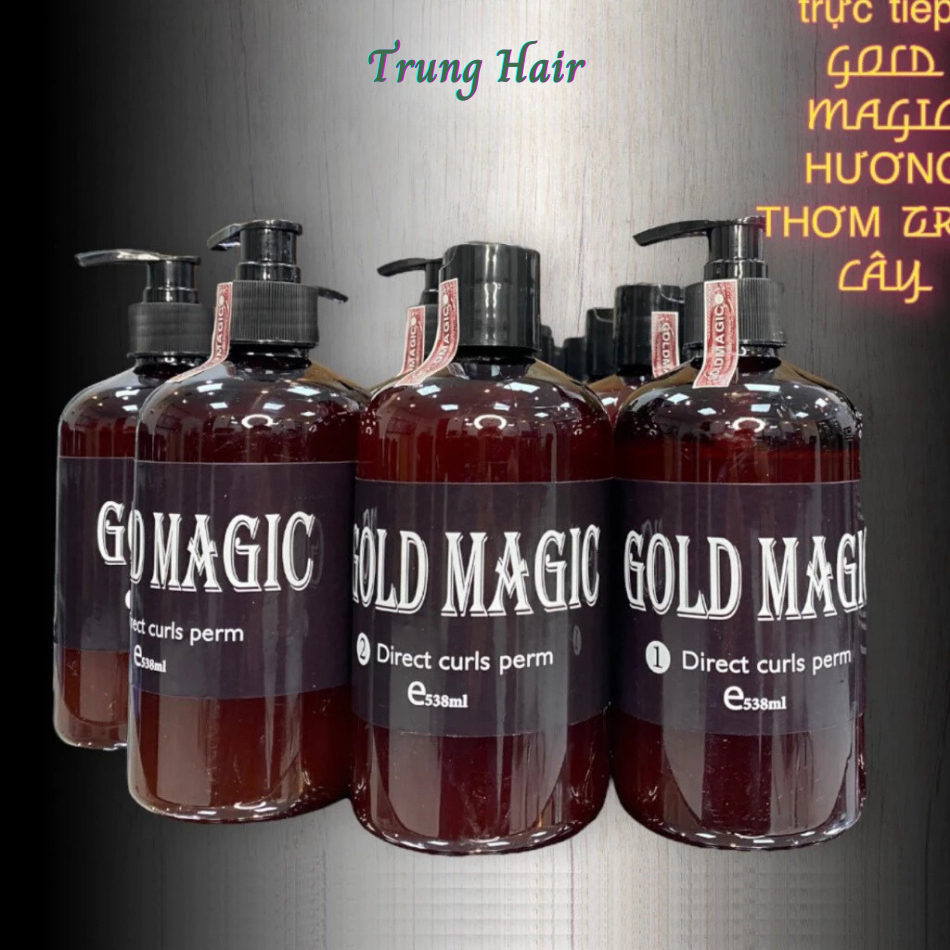 Thuốc uốn lạnh Gold Magic Qmax90, Thuốc uốn tóc đa năng siêu xoăn, sóng căng, không xù | Trunghair