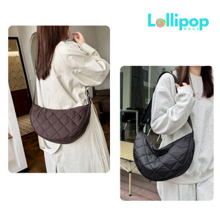 Túi Bán Nguyệt Diamond Bag LOLLIPOP BAGS Túi Đeo Chéo Chần Phao Bông UNI Nam Nữ Unisex Chống Nước Thời Trang Tối Giản