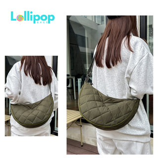 Túi Bán Nguyệt Diamond Bag LOLLIPOP BAGS Túi Đeo Chéo Chần Phao Bông UNI Nam Nữ Unisex Chống Nước Thời Trang Tối Giản