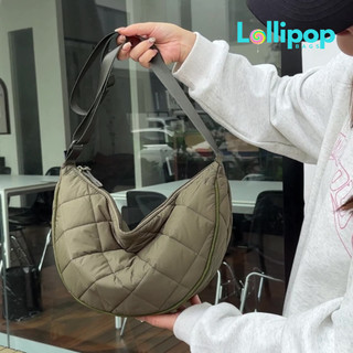 Túi Bán Nguyệt Diamond Bag LOLLIPOP BAGS Túi Đeo Chéo Chần Phao Bông UNI Nam Nữ Unisex Chống Nước Thời Trang Tối Giản