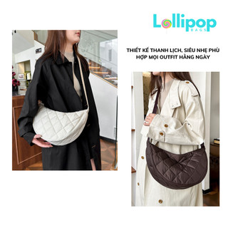 Túi Bán Nguyệt Diamond Bag LOLLIPOP BAGS Túi Đeo Chéo Chần Phao Bông UNI Nam Nữ Unisex Chống Nước Thời Trang Tối Giản