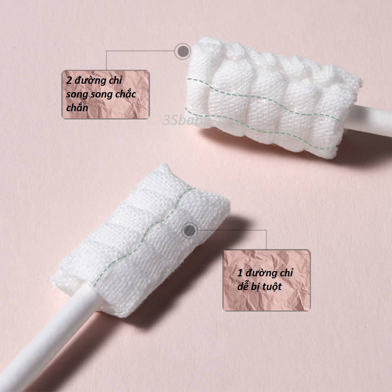 Combo 3 hộp gạc rơ lưỡi Rơ lưỡi vệ sinh răng miệng cho bé gạc rơ lưỡi sơ sinh HC016 - 3Sbaby