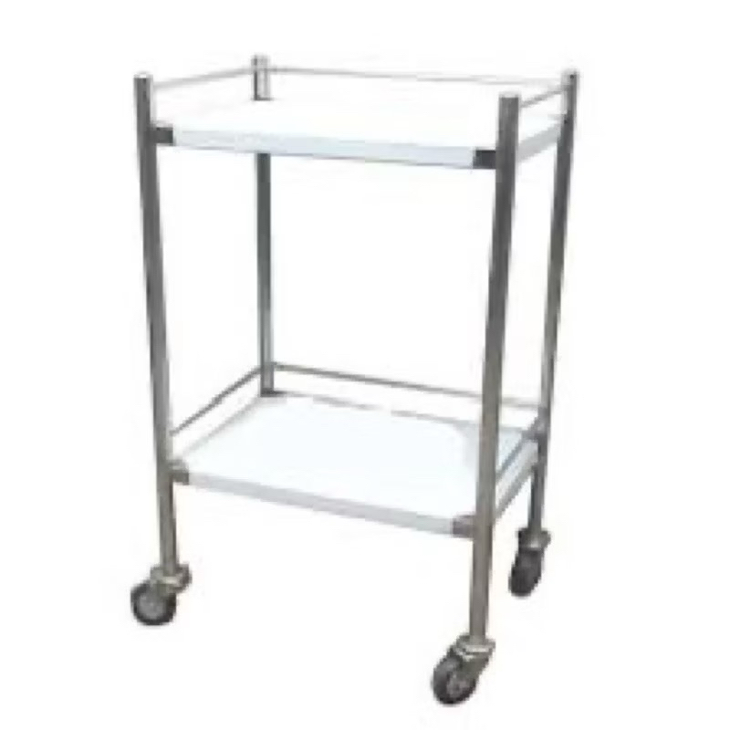 Xe đẩy dụng cụ 2 tầng inox 201