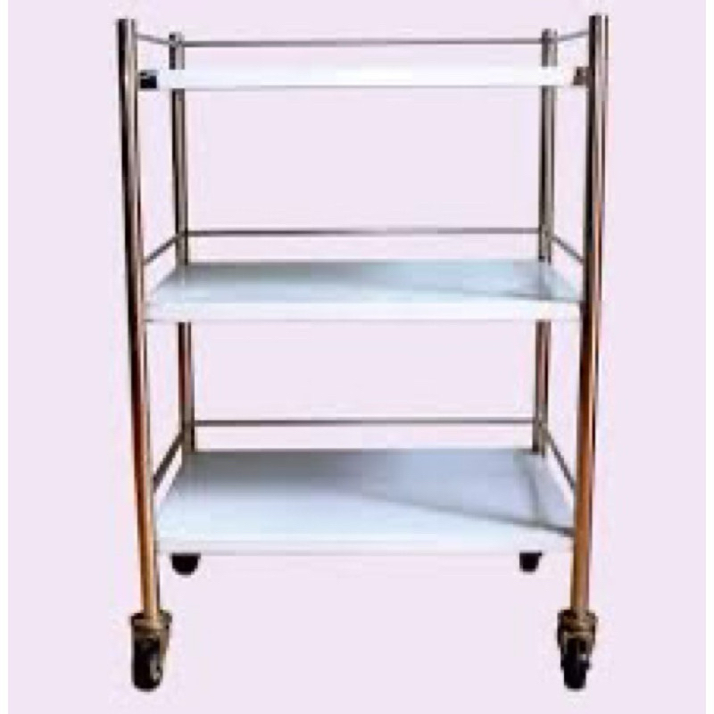 Xe đẩy dụng cụ 3 tầng inox 201