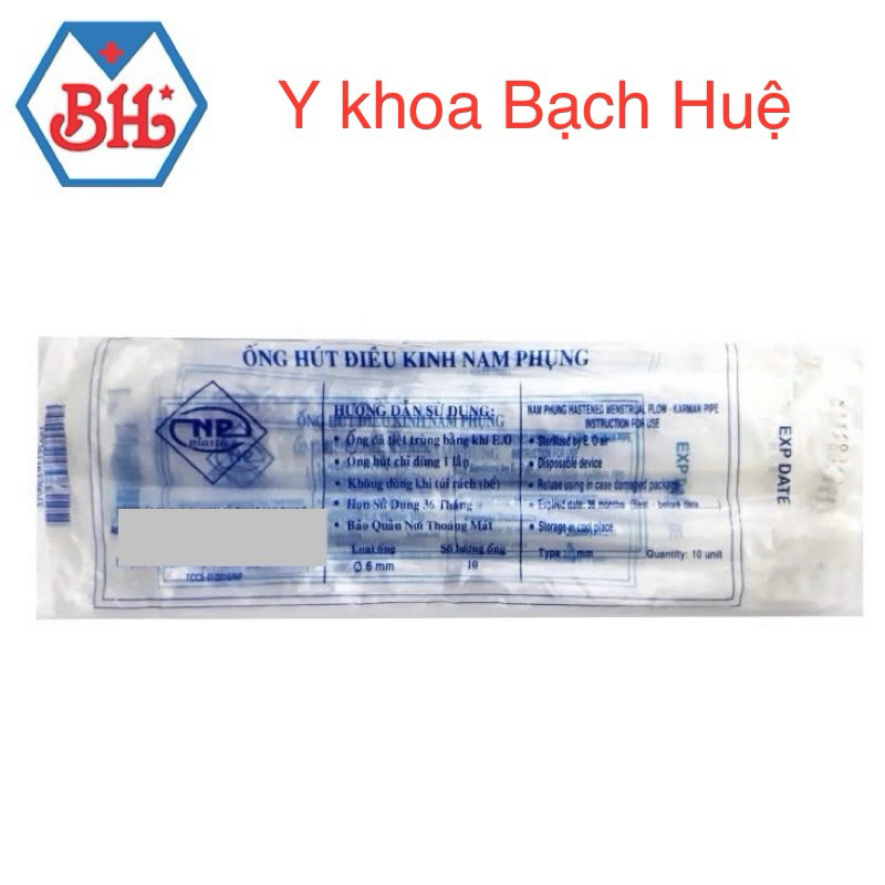 Ống hút điều kinh tiệt trùng  4,5,6 ( bịch/10 ống ). Ống Hút Điều Kinh Tiệt Trùng Nam Phụng Số 4/5/6 – Tiệt Trùng D