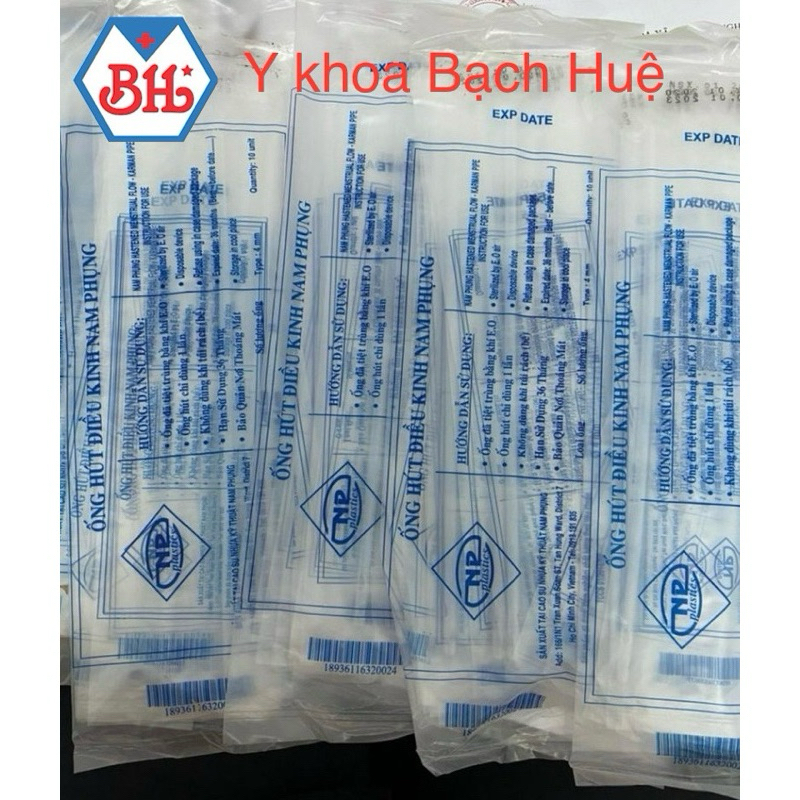 Ống hút điều kinh tiệt trùng  4,5,6 ( bịch/10 ống ). Ống Hút Điều Kinh Tiệt Trùng Nam Phụng Số 4/5/6 – Tiệt Trùng D