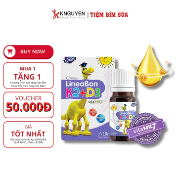 LineaBon vitamin D3 K2 10ml - Vitamin tăng chiều cao cho bé chính hãng