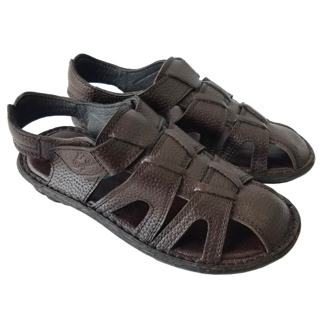 Giày Sandal Nam Bít Mũi Da Bò BIGGBEN Cao Cấp HKD919