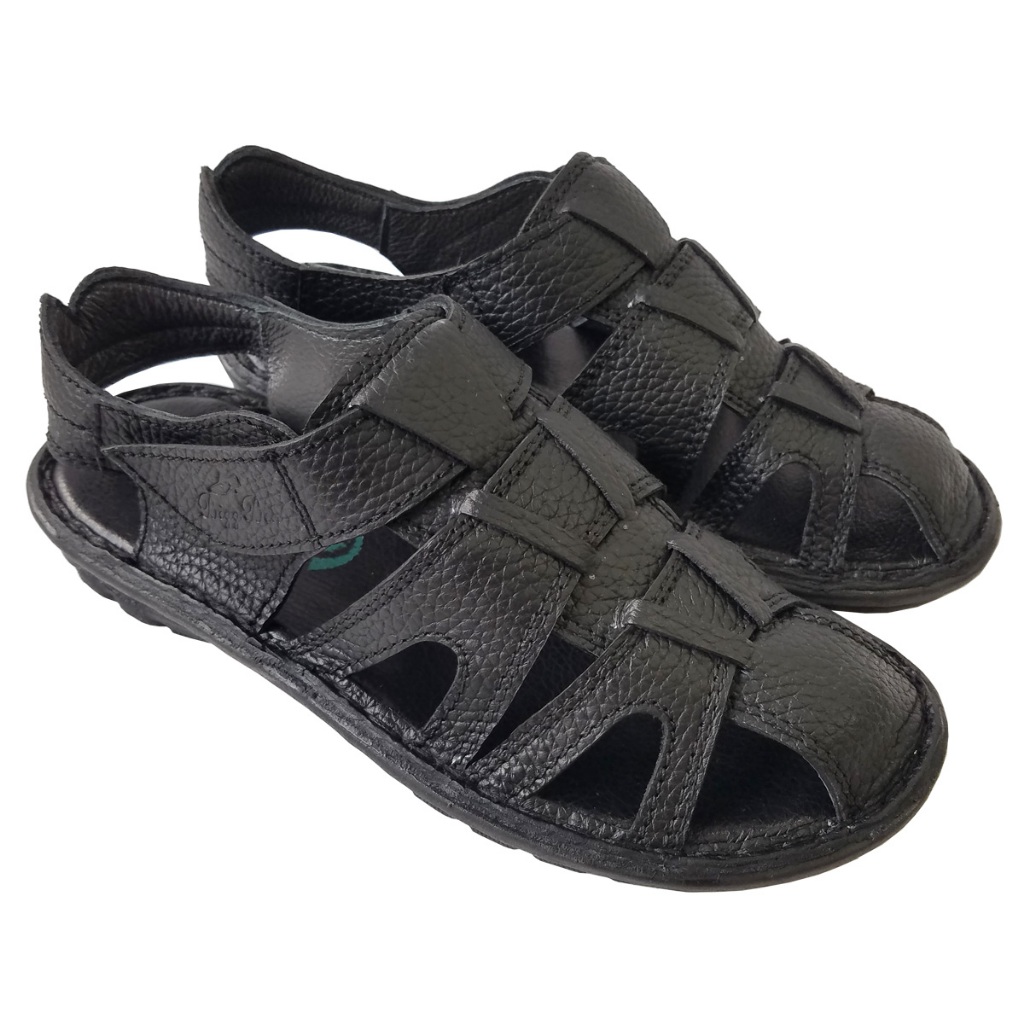 Giày Sandal Nam Bít Mũi Da Bò BIGGBEN Cao Cấp HKD919