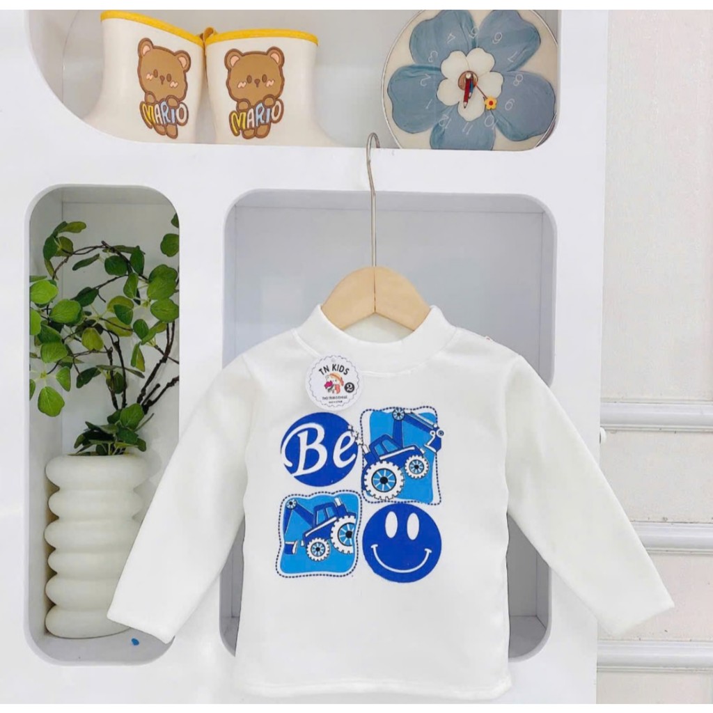 Sét 2 Áo giữ nhiệt cho bé trai TN03, áo thu đông từ 6-18kg, lót lông mềm mịn