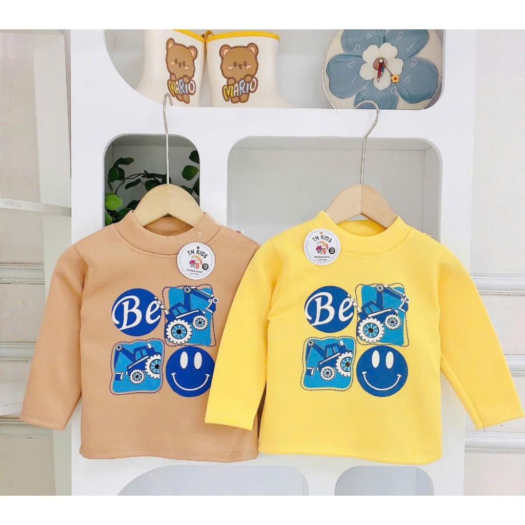 Sét 2 Áo giữ nhiệt cho bé trai TN03, áo thu đông từ 6-18kg, lót lông mềm mịn