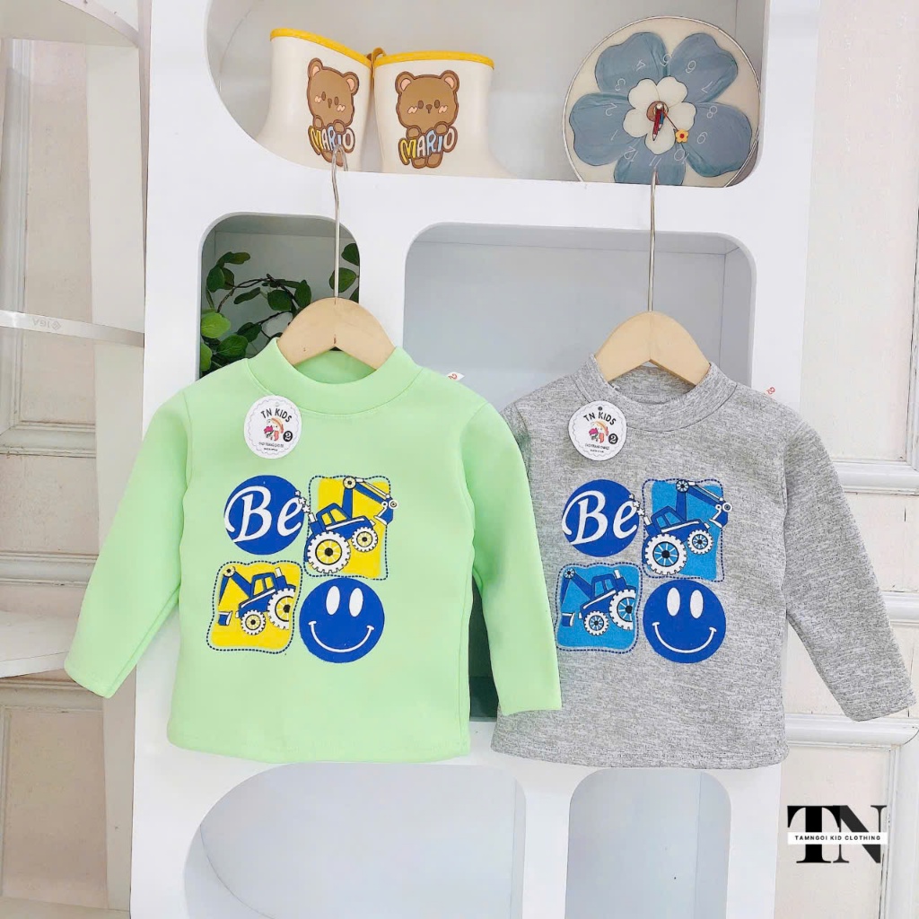 Sét 2 Áo giữ nhiệt cho bé trai TN03, áo thu đông từ 6-18kg, lót lông mềm mịn