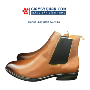 Giày boots nam Chellsea Boots Classic C22 Nâu