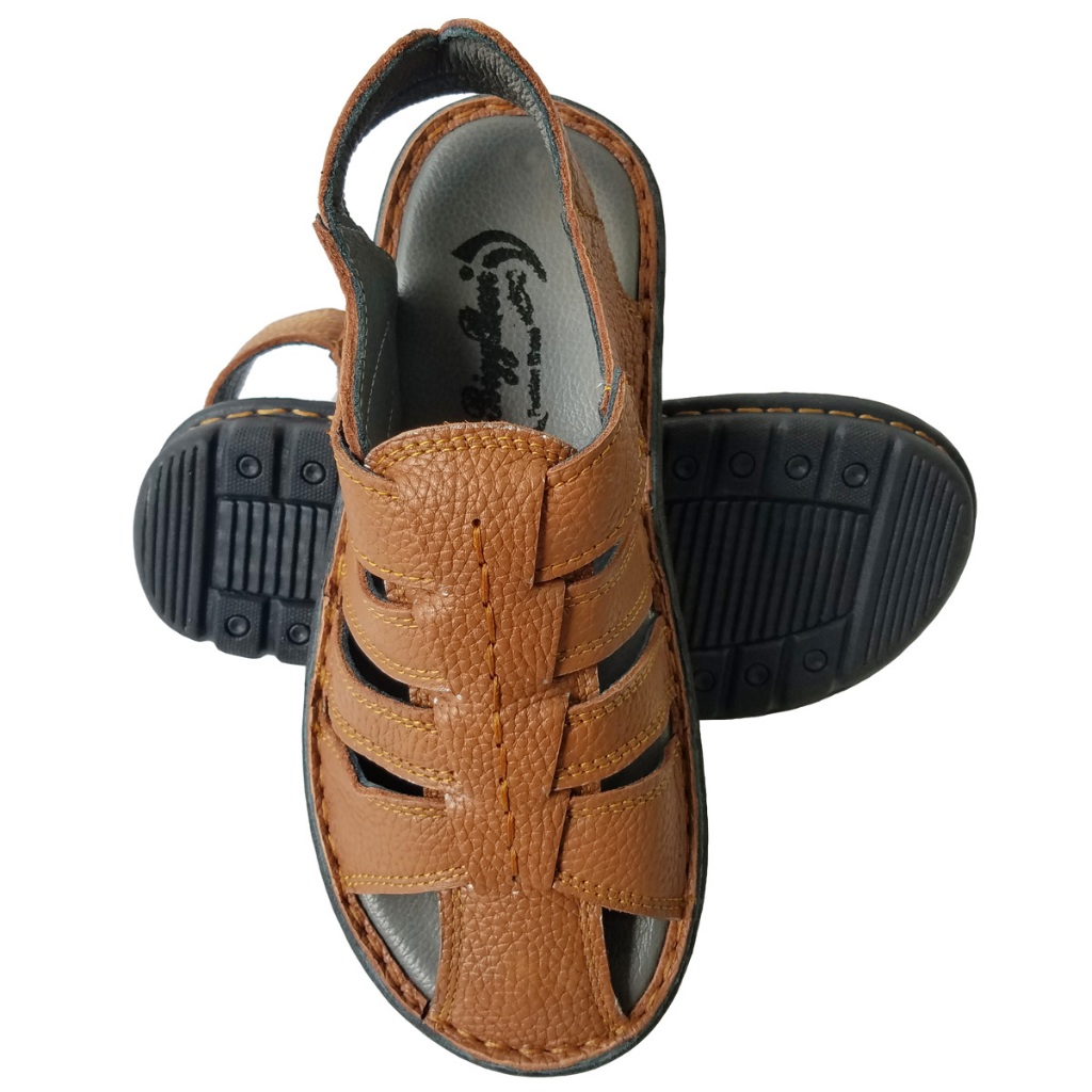 Giày Sandal Nam Bít Mũi Da Bò BIGGBEN Cao Cấp HKD920